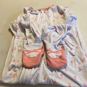 Girls footed pajamas